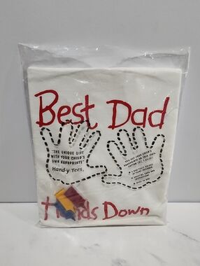 Fruit Of  The Loom Acrylic Best Dad Handprint